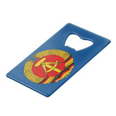 Leipzig, DDR - Oost-Duitsland Creditkaart Flessenopener (Voorkant Gekanteld)