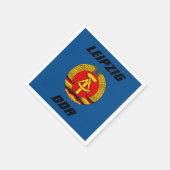 Leipzig, DDR - Oost-Duitsland Servet (Hoek)