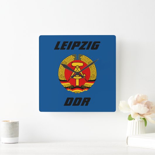 Leipzig, DDR - Oost-Duitsland Vierkante Klok (Huis)