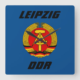 Leipzig, DDR - Oost-Duitsland Vierkante Klok