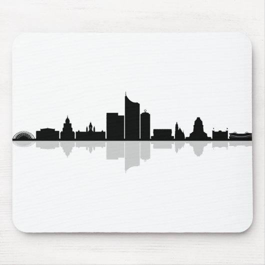 LEIPZIG Deutschland City Skyline Silhouette Muismat (Voorkant)