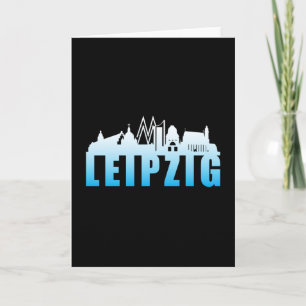 Leipzig Duitsland City Cityscape Funny Gift Idee Kaart