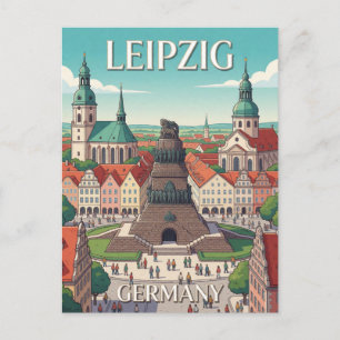 Leipzig Duitsland Historische Architectuur Reis Briefkaart
