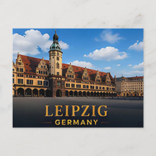 Leipzig Duitsland Historische Reisbestemming Briefkaart