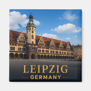 Leipzig Duitsland Historische Reisbestemming Magneet