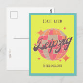 Leipzig Duitsland kleurrijk geel decor Briefkaart (Voorkant / Achterkant)