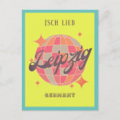 Leipzig Duitsland kleurrijk geel decor Briefkaart (Voorkant)