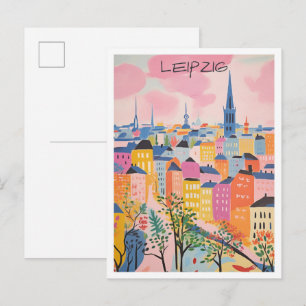 Leipzig Duitsland Reis Kunst  Briefkaart