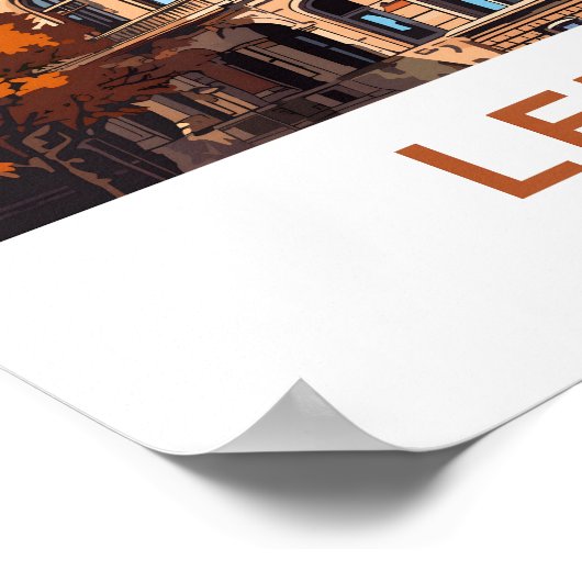 Leipzig Duitsland Reisprint Poster (Hoek)