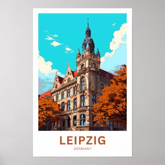 Leipzig Duitsland Reisprint Poster (Voorkant)