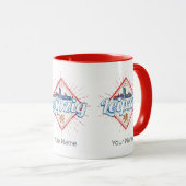 Leipzig Duitsland Saksen Retro Skyline Vintage Mok (Voorkant rechts)