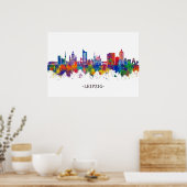 Leipzig Duitsland Skyline Poster (Keuken)