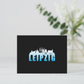 Leipzig Duitsland Stad Cityscape Grappig geschenk Briefkaart (Staand voorkant)