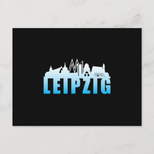 Leipzig Duitsland Stad Cityscape Grappig geschenk Briefkaart