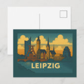 Leipzig Duitsland Stad Kunst Briefkaart (Voorkant / Achterkant)