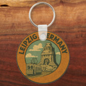 Leipzig Duitsland Stad Kunst Sleutelhanger (Achterkant)