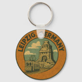 Leipzig Duitsland Stad Kunst Sleutelhanger (Achterkant)