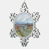 Leipzig, Duitsland Tin Sneeuwvlok Ornament (Rechts)