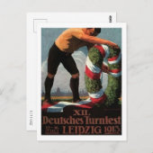 Leipzig, Duitsland, Tournament, Vintage 1913 Briefkaart (Voorkant / Achterkant)