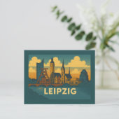 Leipzig Germany City Art Briefkaart (Staand voorkant)