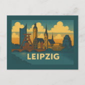 Leipzig Germany City Art Briefkaart (Voorkant)