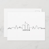 LEIPZIG Germany City Skyline Silhouette Briefkaart (Voorkant / Achterkant)