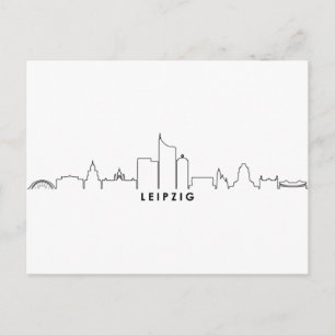 LEIPZIG Germany City Skyline Silhouette Briefkaart