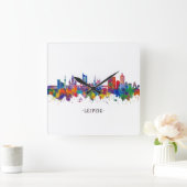 Leipzig Germany Skyline Vierkante Klok (Huis)