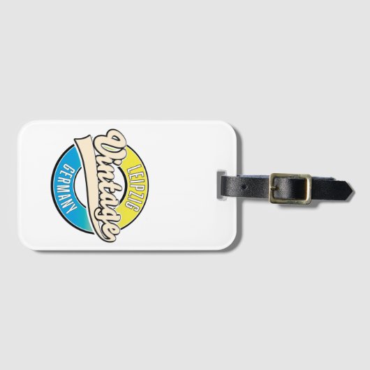  Leipzig-logo. Bagagelabel (Voorkant (horizontaal))