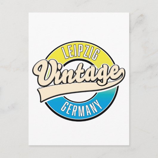  Leipzig-logo. Briefkaart (Voorkant)