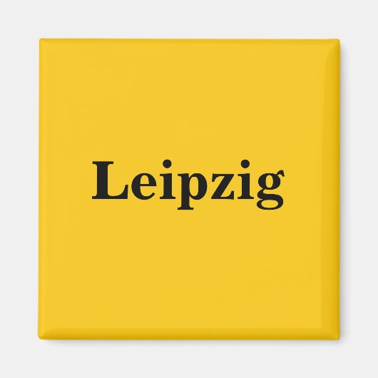 Leipzig Magnet - Schild Gold Gleb (Voorkant)