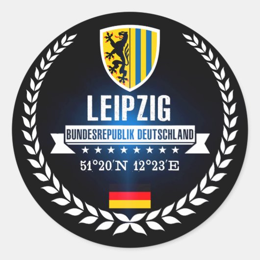 Leipzig Ronde Sticker (Voorkant)