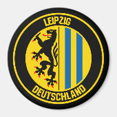 Leipzig Round Emblem Magneet (Voorkant)