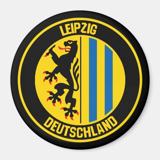 Leipzig Round Emblem Magneet (Voorkant)