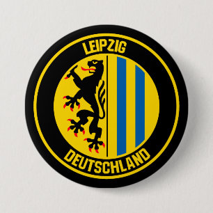Leipzig Round Emblem Ronde Button 7,6 Cm