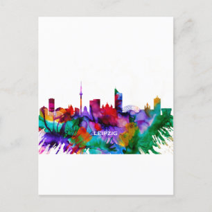 Leipzig Skyline Feestdagenkaart