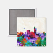 Leipzig Skyline Magneet (Voorkant / Achterkant)