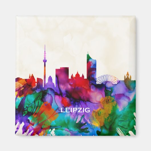 Leipzig Skyline Magneet (Voorkant)