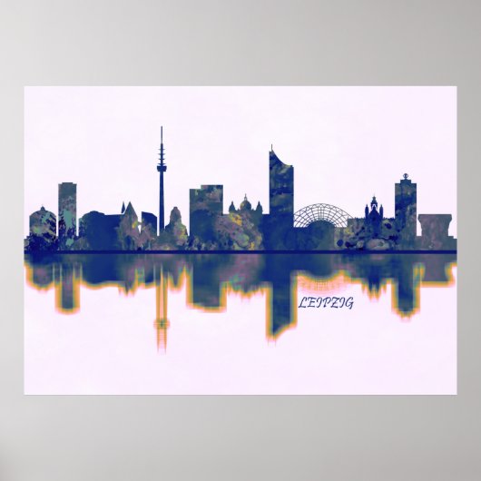 Leipzig Skyline Poster (Voorkant)
