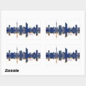 Leipzig Skyline Rechthoekige Sticker (Vel)