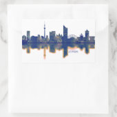 Leipzig Skyline Rechthoekige Sticker (Tas)