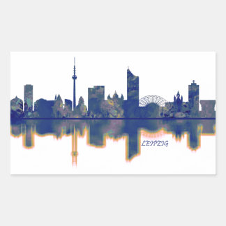 Leipzig Skyline Rechthoekige Sticker