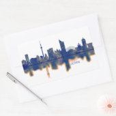 Leipzig Skyline Rechthoekige Sticker (Envelop)