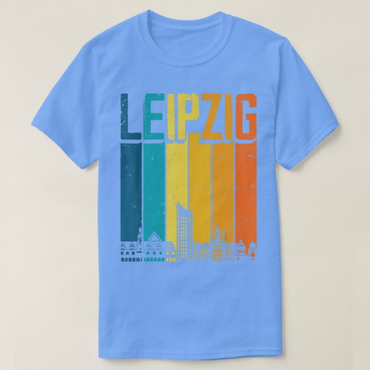 Leipzig Skyline Retro  Souvenir Leipzig T-shirt (Design voorkant)