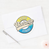 Leipzig vintage stijl logo. ronde sticker (Envelop)