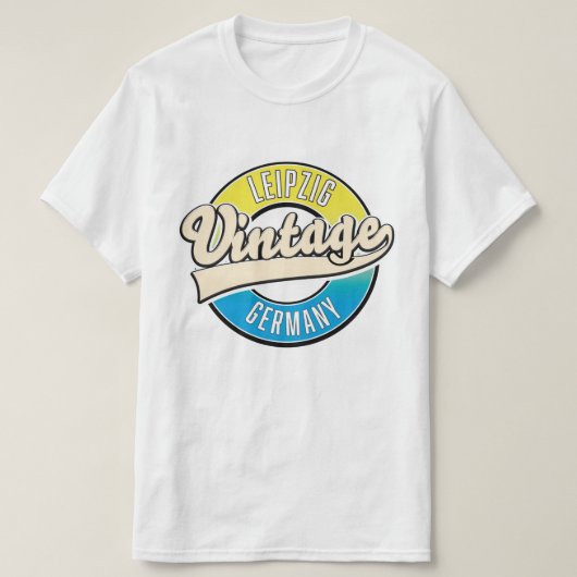 Leipzig vintage stijl logo. t-shirt (Design voorkant)