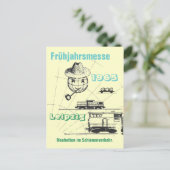 Leipziger Frühjahrsmesse Werbedesign DDR Briefkaart (Staand voorkant)