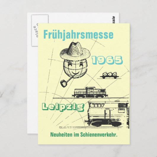 Leipziger Frühjahrsmesse Werbedesign DDR Briefkaart (Voorkant / Achterkant)