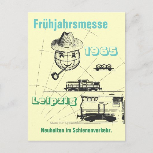 Leipziger Frühjahrsmesse Werbedesign DDR Briefkaart (Voorkant)