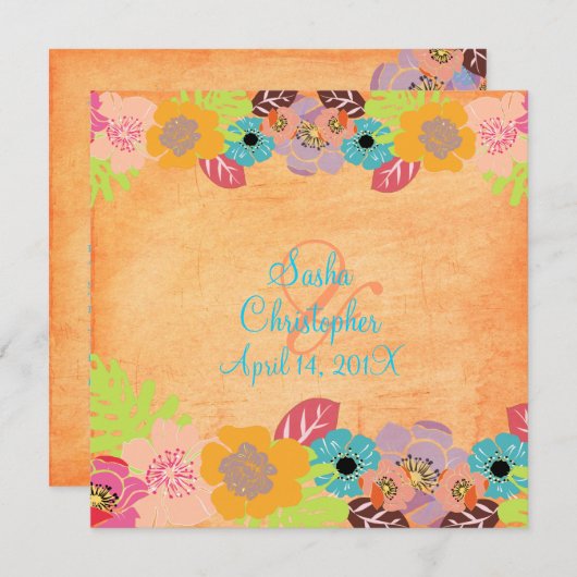 Leis/Luau/fruits bruiloft Uitnodigingen (Voorkant / Achterkant)